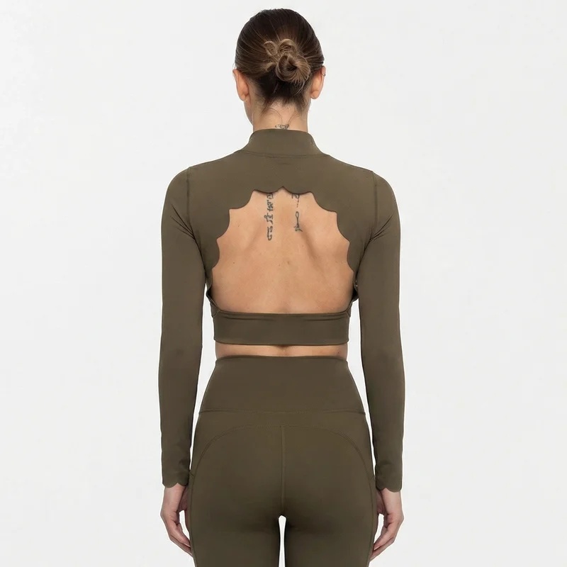 Compression Long Pant - FUBEIKE Леггинсы для йоги с кружевными