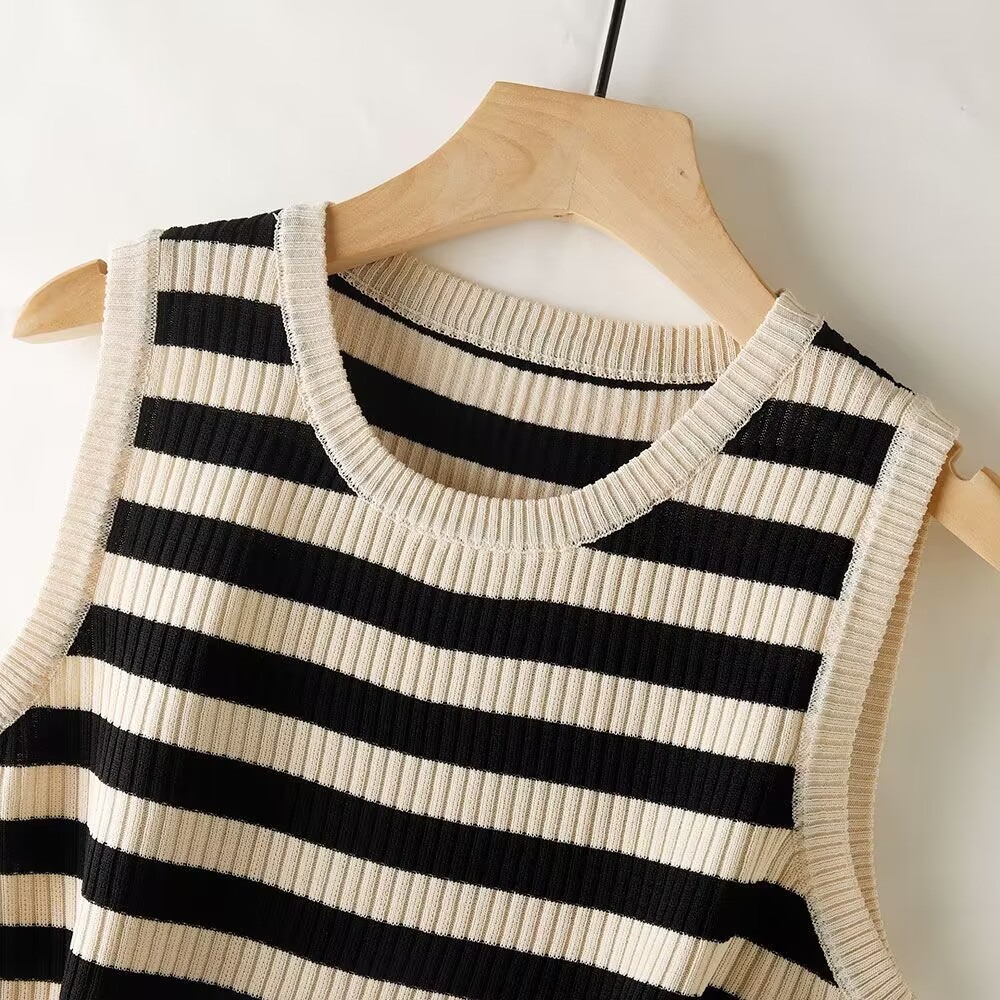 Женская полосатая вязаная майк – обзор и цена Tank Top Ribbed