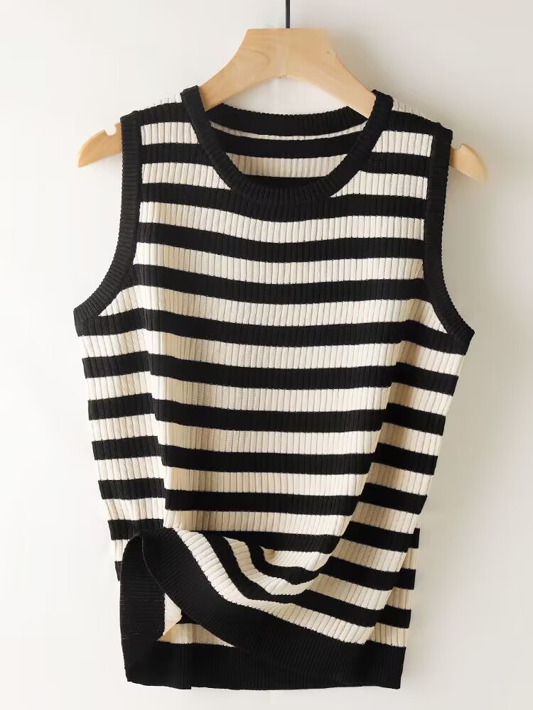 Женская полосатая вязаная майк – обзор и цена Tank Top Ribbed